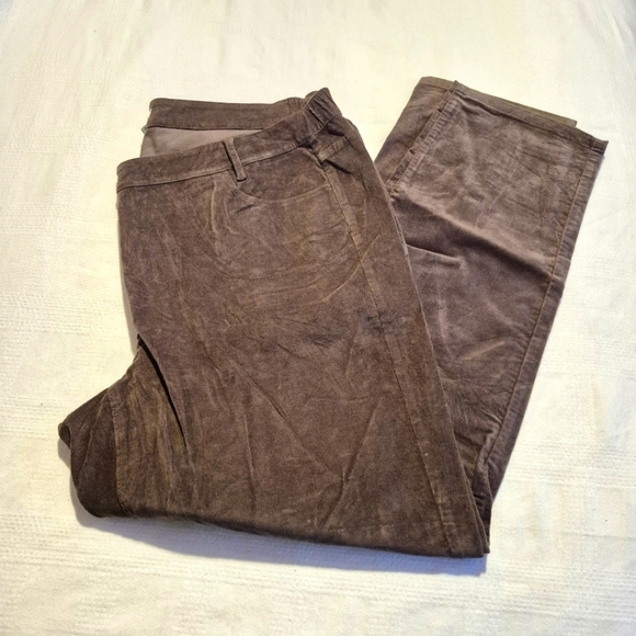 J. Jill women's size 20 stretch corduroy side elastic waist pants 5 pockets EUC - Picture 1 of 8